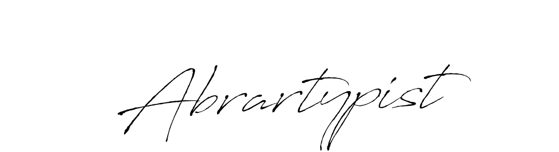 Use a signature maker to create a handwritten signature online. With this signature software, you can design (Antro_Vectra) your own signature for name Abrartypist. Abrartypist signature style 6 images and pictures png
