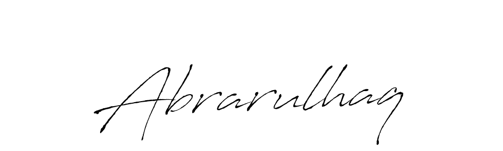 How to make Abrarulhaq name signature. Use Antro_Vectra style for creating short signs online. This is the latest handwritten sign. Abrarulhaq signature style 6 images and pictures png