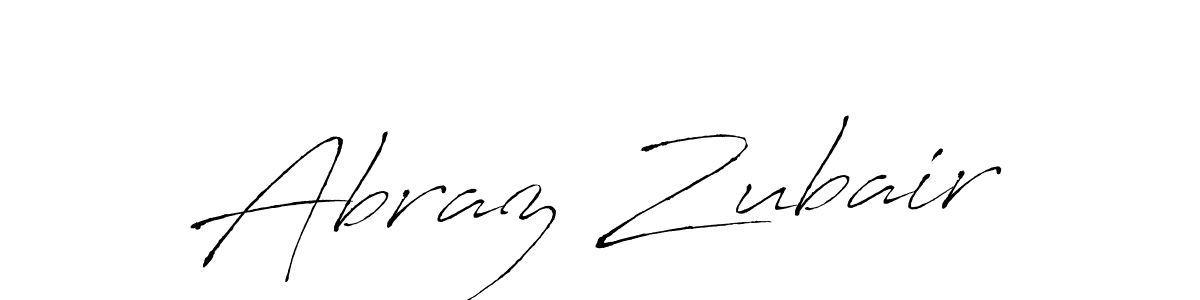 Create a beautiful signature design for name Abraz Zubair. With this signature (Antro_Vectra) fonts, you can make a handwritten signature for free. Abraz Zubair signature style 6 images and pictures png