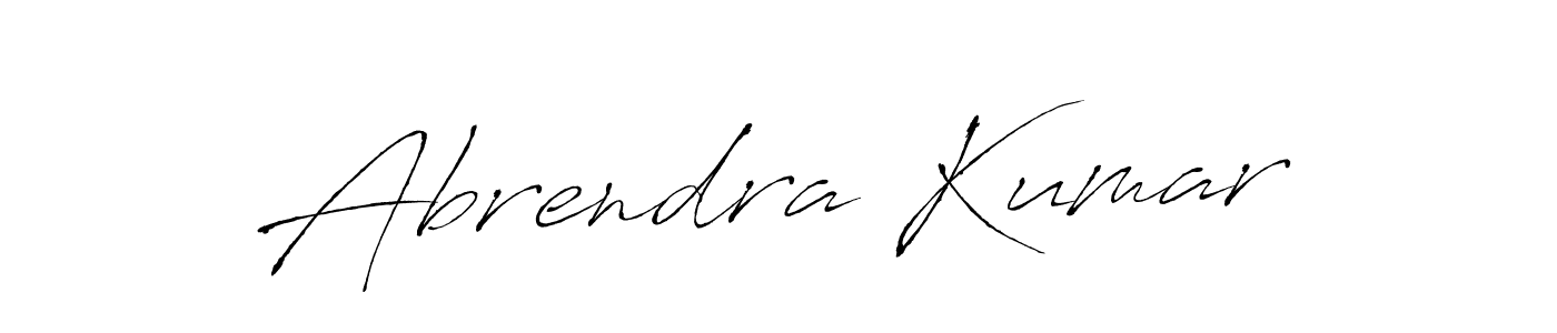 How to make Abrendra Kumar name signature. Use Antro_Vectra style for creating short signs online. This is the latest handwritten sign. Abrendra Kumar signature style 6 images and pictures png