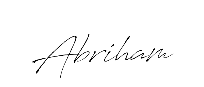 Design your own signature with our free online signature maker. With this signature software, you can create a handwritten (Antro_Vectra) signature for name Abriham. Abriham signature style 6 images and pictures png
