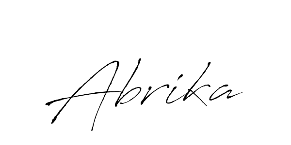 Use a signature maker to create a handwritten signature online. With this signature software, you can design (Antro_Vectra) your own signature for name Abrika. Abrika signature style 6 images and pictures png