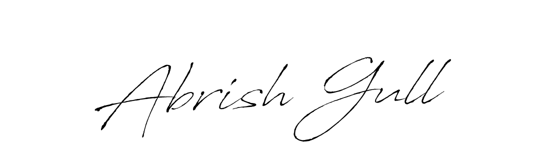 How to make Abrish Gull name signature. Use Antro_Vectra style for creating short signs online. This is the latest handwritten sign. Abrish Gull signature style 6 images and pictures png