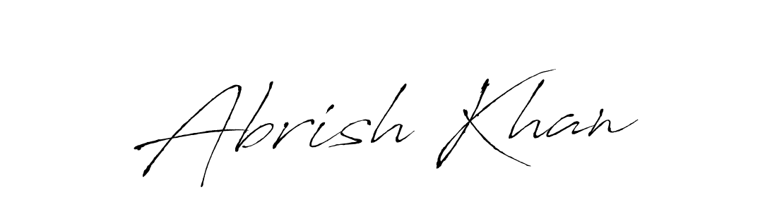 Make a beautiful signature design for name Abrish Khan. With this signature (Antro_Vectra) style, you can create a handwritten signature for free. Abrish Khan signature style 6 images and pictures png