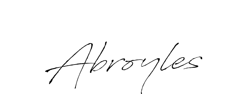 The best way (Antro_Vectra) to make a short signature is to pick only two or three words in your name. The name Abroyles include a total of six letters. For converting this name. Abroyles signature style 6 images and pictures png