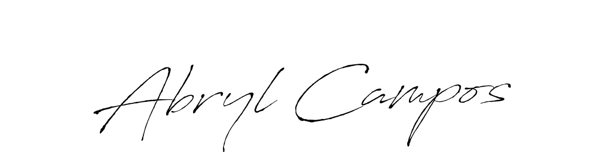Antro_Vectra is a professional signature style that is perfect for those who want to add a touch of class to their signature. It is also a great choice for those who want to make their signature more unique. Get Abryl Campos name to fancy signature for free. Abryl Campos signature style 6 images and pictures png