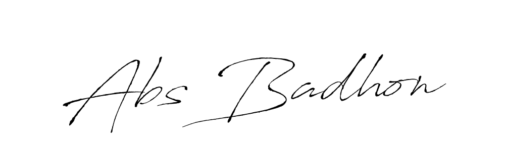 Design your own signature with our free online signature maker. With this signature software, you can create a handwritten (Antro_Vectra) signature for name Abs Badhon. Abs Badhon signature style 6 images and pictures png