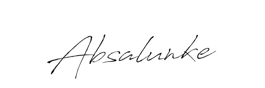 Use a signature maker to create a handwritten signature online. With this signature software, you can design (Antro_Vectra) your own signature for name Absalunke. Absalunke signature style 6 images and pictures png