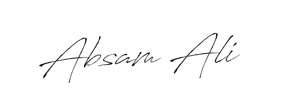 How to make Absam Ali name signature. Use Antro_Vectra style for creating short signs online. This is the latest handwritten sign. Absam Ali signature style 6 images and pictures png