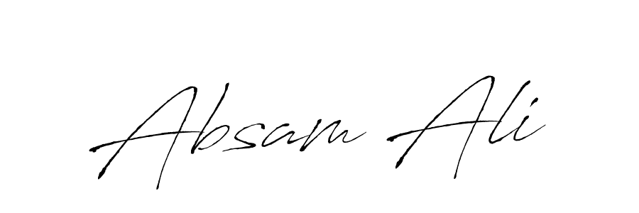 You should practise on your own different ways (Antro_Vectra) to write your name (Absam Ali) in signature. don't let someone else do it for you. Absam Ali signature style 6 images and pictures png