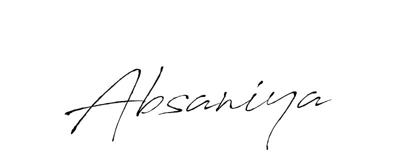 Make a beautiful signature design for name Absaniya. With this signature (Antro_Vectra) style, you can create a handwritten signature for free. Absaniya signature style 6 images and pictures png