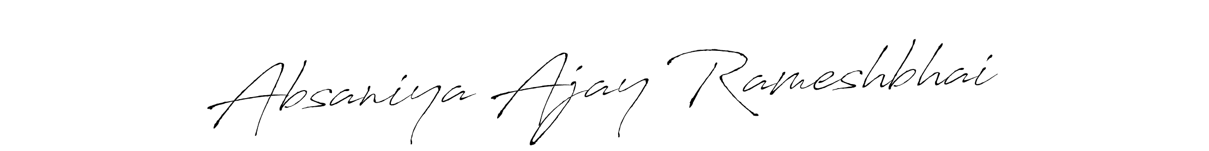 Absaniya Ajay Rameshbhai stylish signature style. Best Handwritten Sign (Antro_Vectra) for my name. Handwritten Signature Collection Ideas for my name Absaniya Ajay Rameshbhai. Absaniya Ajay Rameshbhai signature style 6 images and pictures png