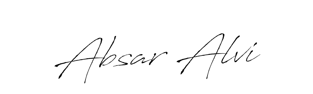 Make a beautiful signature design for name Absar Alvi. With this signature (Antro_Vectra) style, you can create a handwritten signature for free. Absar Alvi signature style 6 images and pictures png
