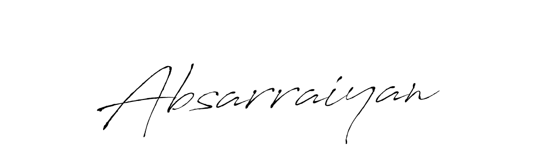 How to make Absarraiyan name signature. Use Antro_Vectra style for creating short signs online. This is the latest handwritten sign. Absarraiyan signature style 6 images and pictures png