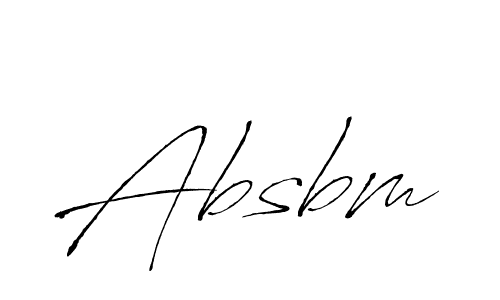 How to make Absbm signature? Antro_Vectra is a professional autograph style. Create handwritten signature for Absbm name. Absbm signature style 6 images and pictures png