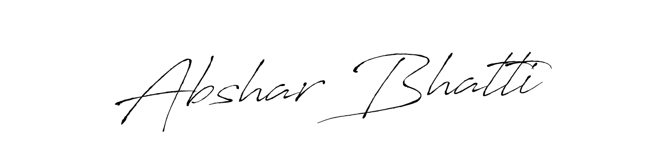 Create a beautiful signature design for name Abshar Bhatti. With this signature (Antro_Vectra) fonts, you can make a handwritten signature for free. Abshar Bhatti signature style 6 images and pictures png