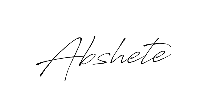 Use a signature maker to create a handwritten signature online. With this signature software, you can design (Antro_Vectra) your own signature for name Abshete. Abshete signature style 6 images and pictures png