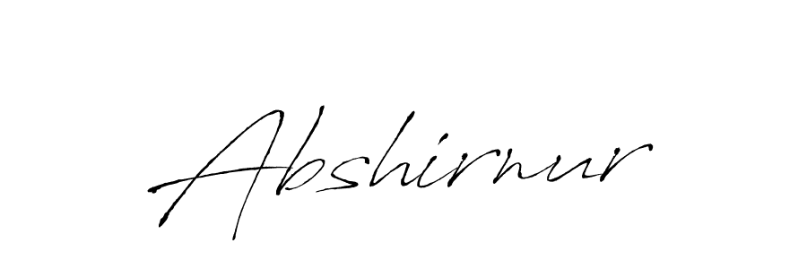 Make a beautiful signature design for name Abshirnur. With this signature (Antro_Vectra) style, you can create a handwritten signature for free. Abshirnur signature style 6 images and pictures png