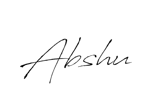 Make a beautiful signature design for name Abshu. With this signature (Antro_Vectra) style, you can create a handwritten signature for free. Abshu signature style 6 images and pictures png