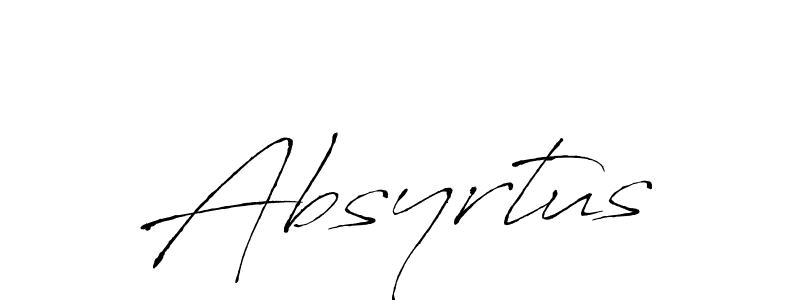 Create a beautiful signature design for name Absyrtus. With this signature (Antro_Vectra) fonts, you can make a handwritten signature for free. Absyrtus signature style 6 images and pictures png