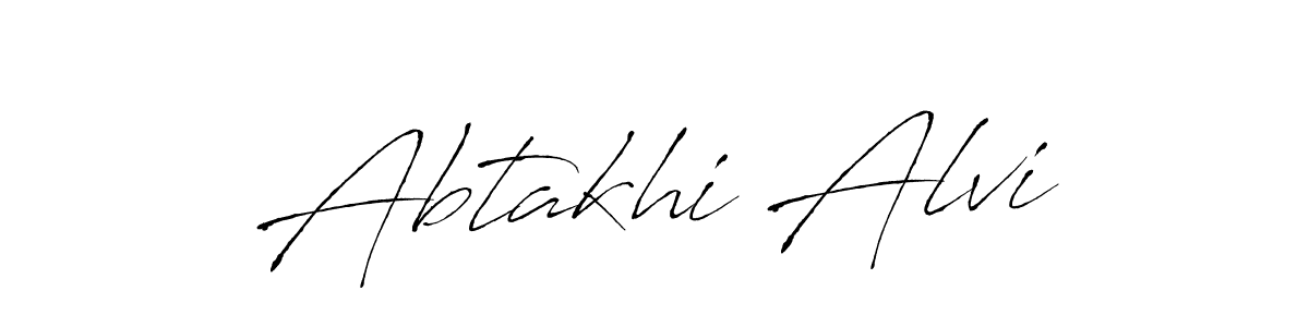 How to make Abtakhi Alvi name signature. Use Antro_Vectra style for creating short signs online. This is the latest handwritten sign. Abtakhi Alvi signature style 6 images and pictures png
