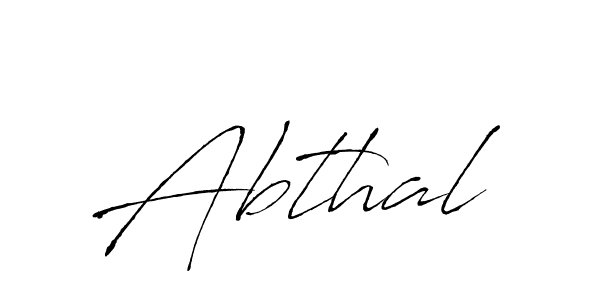 Abthal stylish signature style. Best Handwritten Sign (Antro_Vectra) for my name. Handwritten Signature Collection Ideas for my name Abthal. Abthal signature style 6 images and pictures png