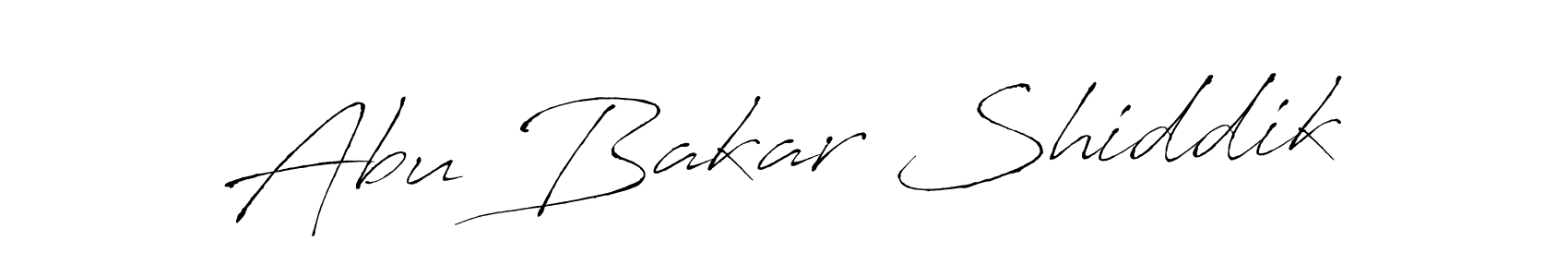 Design your own signature with our free online signature maker. With this signature software, you can create a handwritten (Antro_Vectra) signature for name Abu Bakar Shiddik. Abu Bakar Shiddik signature style 6 images and pictures png