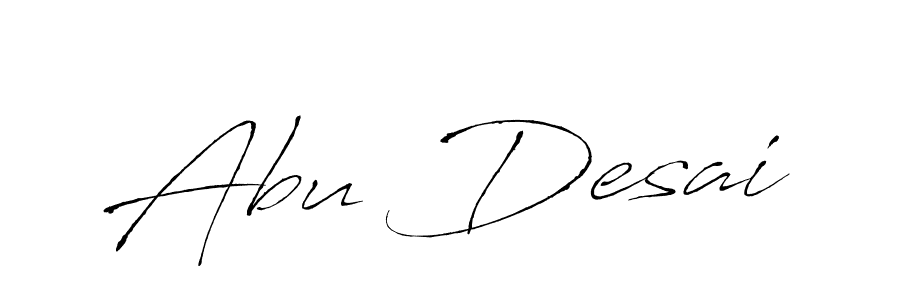 Abu Desai stylish signature style. Best Handwritten Sign (Antro_Vectra) for my name. Handwritten Signature Collection Ideas for my name Abu Desai. Abu Desai signature style 6 images and pictures png