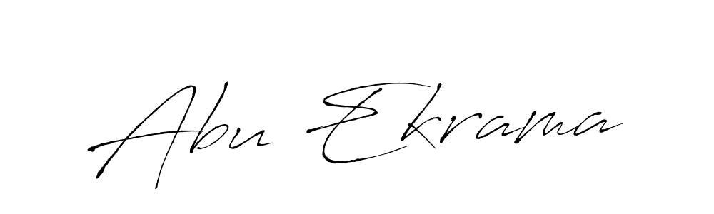 Antro_Vectra is a professional signature style that is perfect for those who want to add a touch of class to their signature. It is also a great choice for those who want to make their signature more unique. Get Abu Ekrama name to fancy signature for free. Abu Ekrama signature style 6 images and pictures png