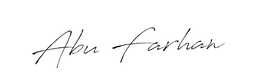 Make a beautiful signature design for name Abu Farhan. With this signature (Antro_Vectra) style, you can create a handwritten signature for free. Abu Farhan signature style 6 images and pictures png