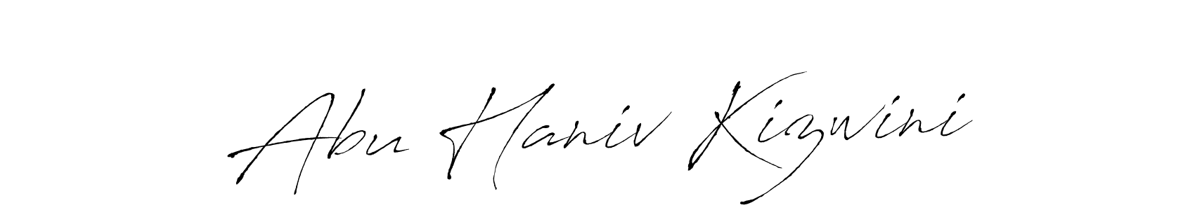 It looks lik you need a new signature style for name Abu Haniv Kizwini. Design unique handwritten (Antro_Vectra) signature with our free signature maker in just a few clicks. Abu Haniv Kizwini signature style 6 images and pictures png