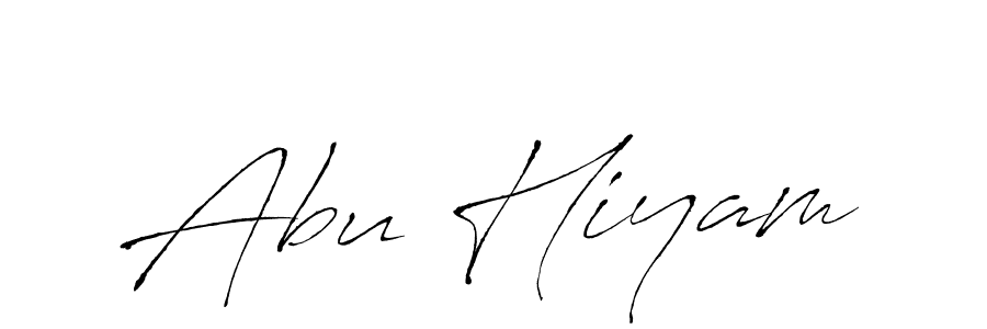 Also You can easily find your signature by using the search form. We will create Abu Hiyam name handwritten signature images for you free of cost using Antro_Vectra sign style. Abu Hiyam signature style 6 images and pictures png