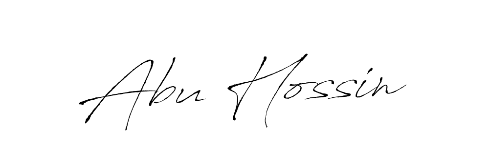 Make a beautiful signature design for name Abu Hossin. With this signature (Antro_Vectra) style, you can create a handwritten signature for free. Abu Hossin signature style 6 images and pictures png