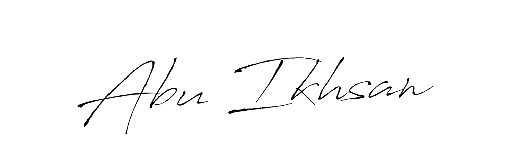 The best way (Antro_Vectra) to make a short signature is to pick only two or three words in your name. The name Abu Ikhsan include a total of six letters. For converting this name. Abu Ikhsan signature style 6 images and pictures png
