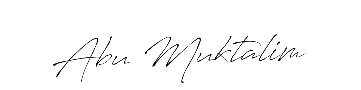 How to make Abu Muktalim name signature. Use Antro_Vectra style for creating short signs online. This is the latest handwritten sign. Abu Muktalim signature style 6 images and pictures png