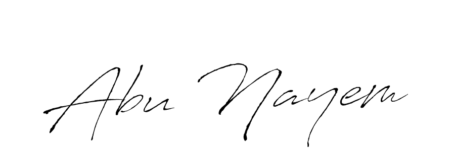 Create a beautiful signature design for name Abu Nayem. With this signature (Antro_Vectra) fonts, you can make a handwritten signature for free. Abu Nayem signature style 6 images and pictures png