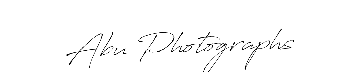 Create a beautiful signature design for name Abu Photographs. With this signature (Antro_Vectra) fonts, you can make a handwritten signature for free. Abu Photographs signature style 6 images and pictures png