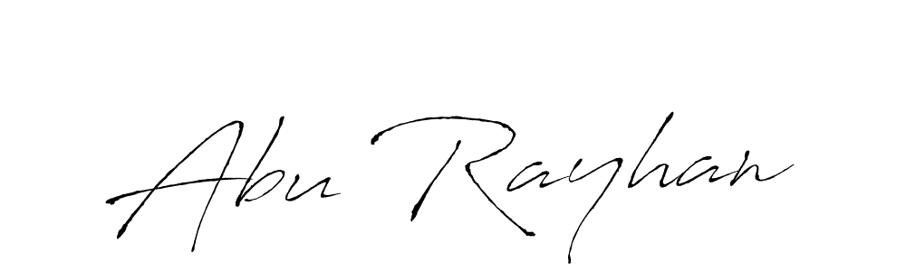 Design your own signature with our free online signature maker. With this signature software, you can create a handwritten (Antro_Vectra) signature for name Abu Rayhan. Abu Rayhan signature style 6 images and pictures png