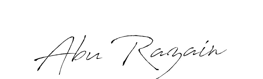 Make a beautiful signature design for name Abu Razain. With this signature (Antro_Vectra) style, you can create a handwritten signature for free. Abu Razain signature style 6 images and pictures png