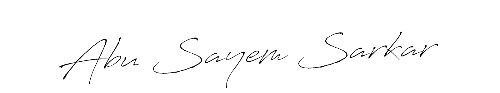 How to make Abu Sayem Sarkar name signature. Use Antro_Vectra style for creating short signs online. This is the latest handwritten sign. Abu Sayem Sarkar signature style 6 images and pictures png