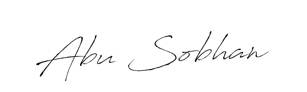 How to make Abu Sobhan name signature. Use Antro_Vectra style for creating short signs online. This is the latest handwritten sign. Abu Sobhan signature style 6 images and pictures png