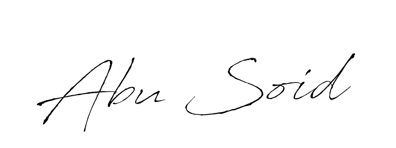 How to make Abu Soid name signature. Use Antro_Vectra style for creating short signs online. This is the latest handwritten sign. Abu Soid signature style 6 images and pictures png