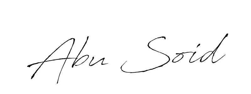 How to make Abu Soid name signature. Use Antro_Vectra style for creating short signs online. This is the latest handwritten sign. Abu Soid signature style 6 images and pictures png