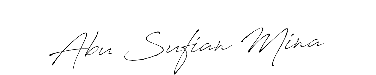 Design your own signature with our free online signature maker. With this signature software, you can create a handwritten (Antro_Vectra) signature for name Abu Sufian Mina. Abu Sufian Mina signature style 6 images and pictures png