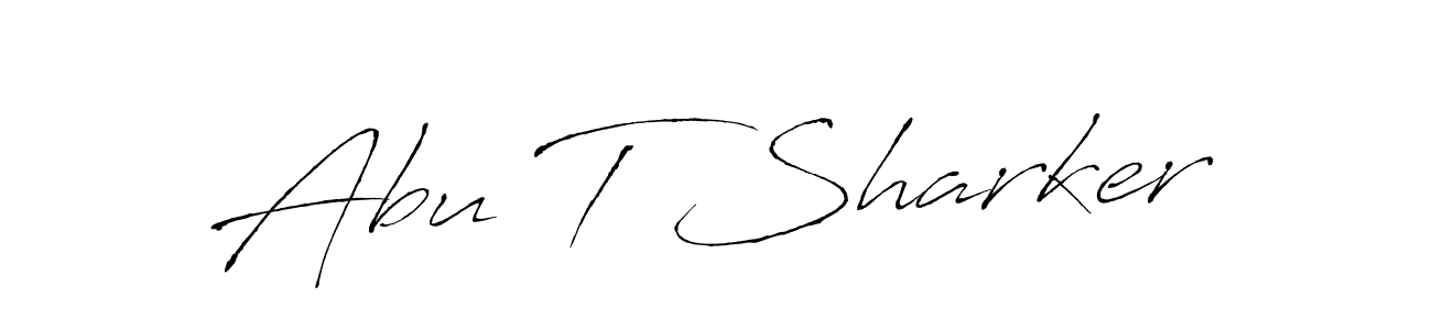 How to make Abu T Sharker name signature. Use Antro_Vectra style for creating short signs online. This is the latest handwritten sign. Abu T Sharker signature style 6 images and pictures png