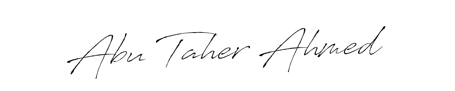 You should practise on your own different ways (Antro_Vectra) to write your name (Abu Taher Ahmed) in signature. don't let someone else do it for you. Abu Taher Ahmed signature style 6 images and pictures png