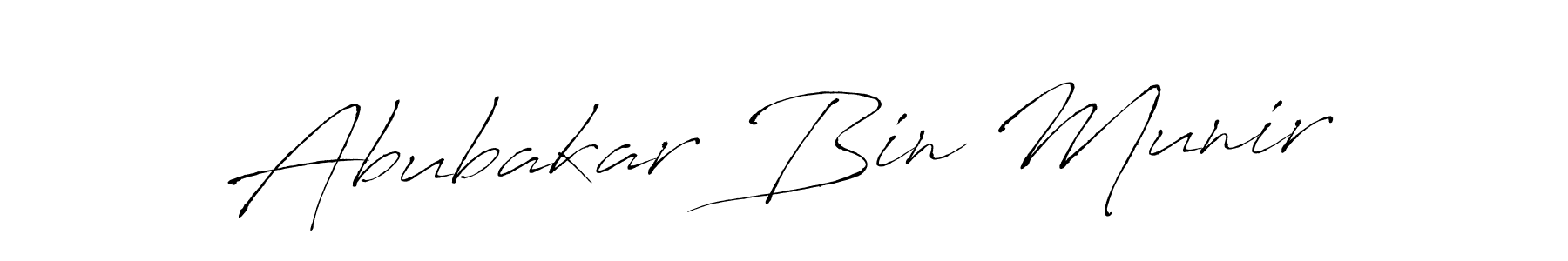 Abubakar Bin Munir stylish signature style. Best Handwritten Sign (Antro_Vectra) for my name. Handwritten Signature Collection Ideas for my name Abubakar Bin Munir. Abubakar Bin Munir signature style 6 images and pictures png