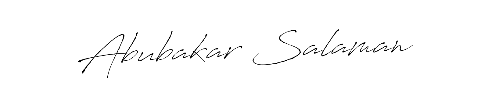 How to make Abubakar Salaman signature? Antro_Vectra is a professional autograph style. Create handwritten signature for Abubakar Salaman name. Abubakar Salaman signature style 6 images and pictures png