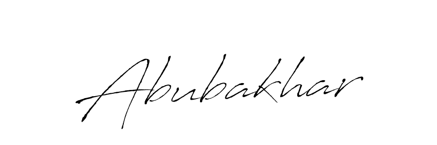 Make a beautiful signature design for name Abubakhar. With this signature (Antro_Vectra) style, you can create a handwritten signature for free. Abubakhar signature style 6 images and pictures png