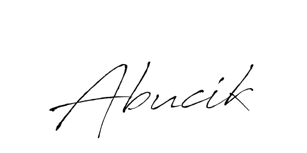 Abucik stylish signature style. Best Handwritten Sign (Antro_Vectra) for my name. Handwritten Signature Collection Ideas for my name Abucik. Abucik signature style 6 images and pictures png